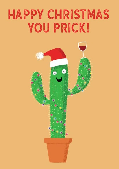 cactus funny Christmas Card 2479 created by Louise Gardner