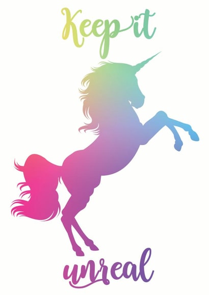 unicorn rainbow Birthday Card 31420 created by CREASHAN
