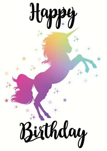 unicorn rainbow Birthday Card 31421 created by CREASHAN