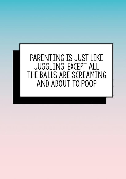 Funny new baby card, Funny new Mum card, Funny new dad card, Funny baby card, Funny parent card, Funny first baby, New baby congrats created by Bettie Confetti