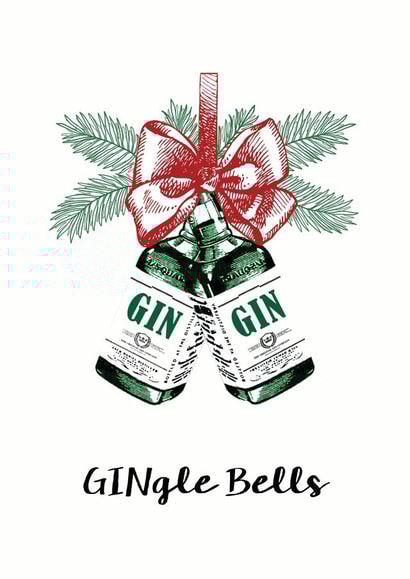 xmas gin Christmas Card 8917 created by Of Life & Lemons Ltd.