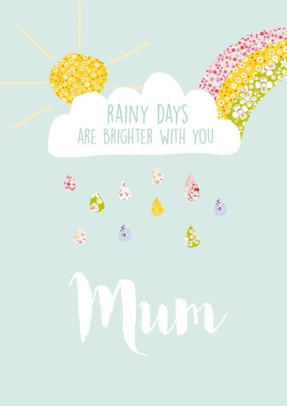 mum rainy Mothers Day Card 10444 created by Rulu