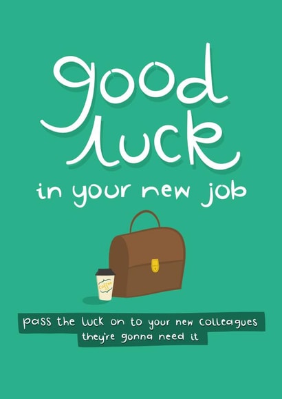 good luck New Job Card 10808 created by The Happy Life Balance Co.