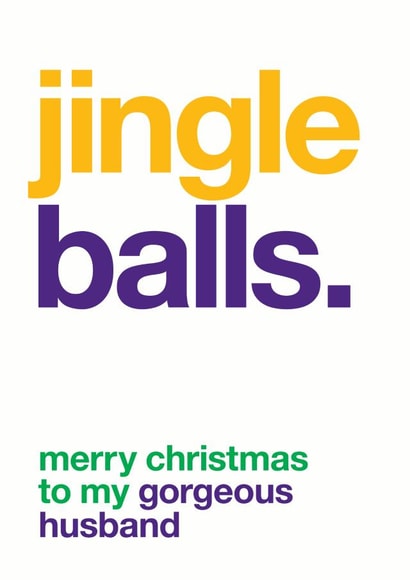 xmas husband Christmas Card 9447 created by Wordplay Design