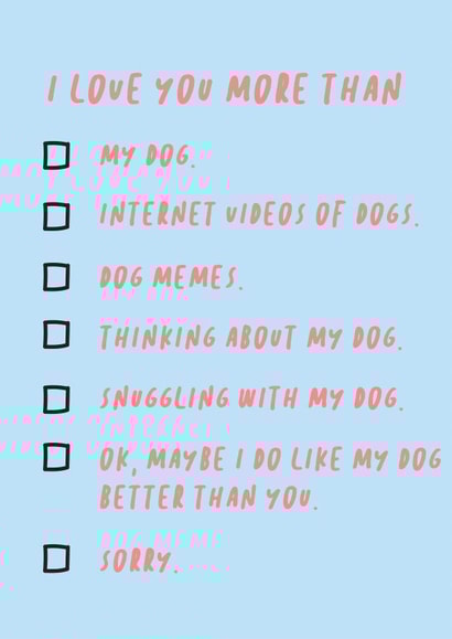 love dog Love & Friendship Card 32609 created by See More