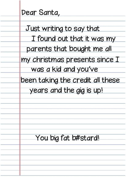 funny rude Christmas Card 5694 created by Redrakoon