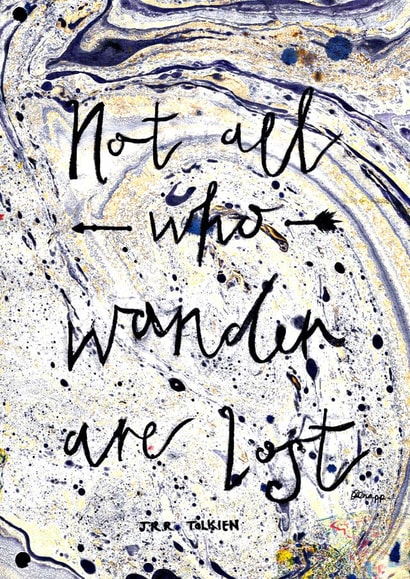 tolkien pattern Love & Friendship Card 33930 created by Black Fell