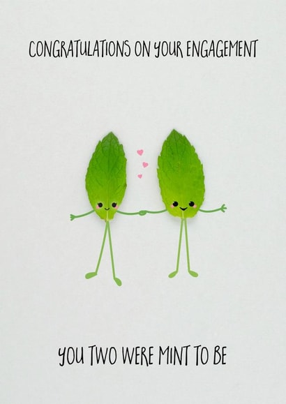 Mint leaves - Engagment card created by Yippea
