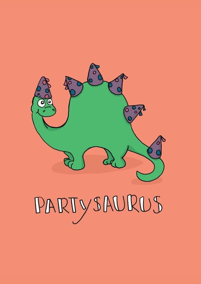 Partysaurus Birthday Card created by Kat Willott