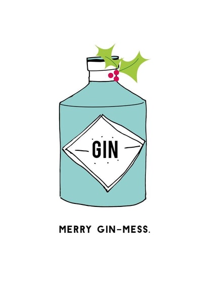GIN MERRY Christmas Card 10581 created by STUDIO THIRTY TWO