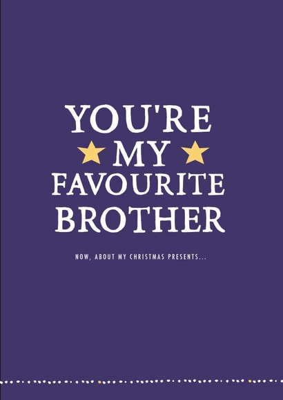 funny brother Christmas Card 3689 created by Zoe Brennan