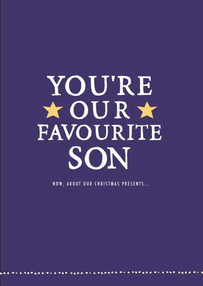 funny son Christmas Card 3690 created by Zoe Brennan