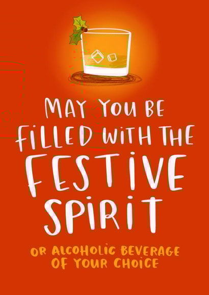booze alcohol Christmas Card 6213 created by Lucy Maggie Designs
