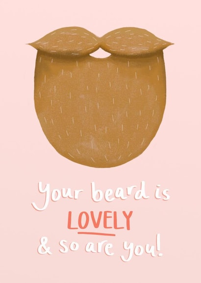 Beard men Valentines Day Card 28442 created by Hannah Stevens