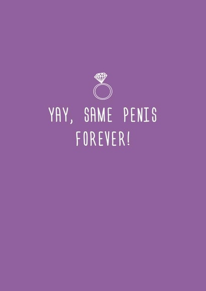 Rude - diamond ring engagement card created by Happy Little Vegemite