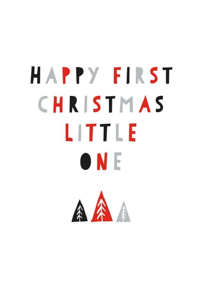 scandi first Christmas Card 9290 created by Percy & Pearl