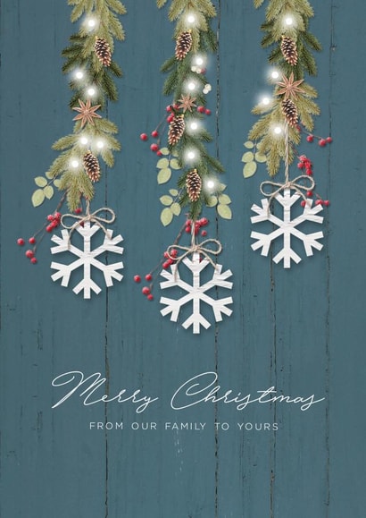 rustic country Christmas Card 2431 created by Lucy Ledger