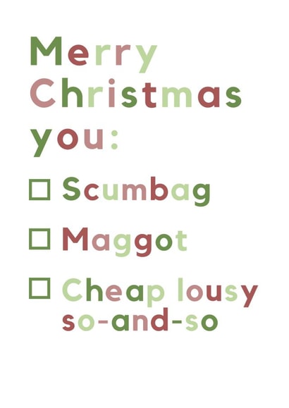 Fairytale of New York - Christmas card (family-friendly version) created by JosieOnTheRun