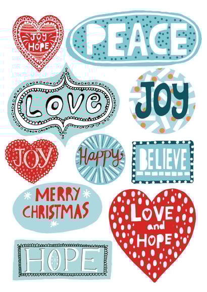 Typography arty Christmas Card 34290 created by YouBloom