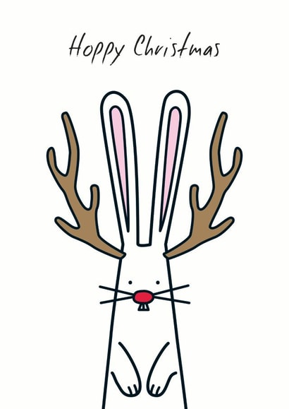 hoppy bunny Christmas Card 27360 created by Hoppy Bunnies