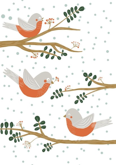 Robins holiday Christmas Card 28533 created by @SarahPriceDesigns