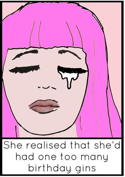 Adult Gin Birthday Card 33982 created by Kelly Connor Designs