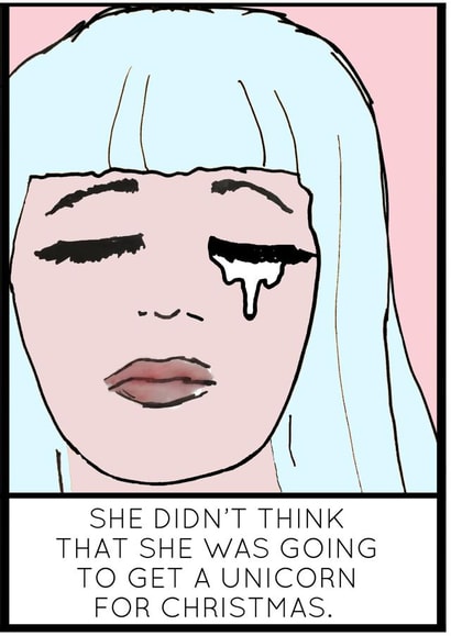 Unicorn Pop Christmas Card 33983 created by Kelly Connor Designs