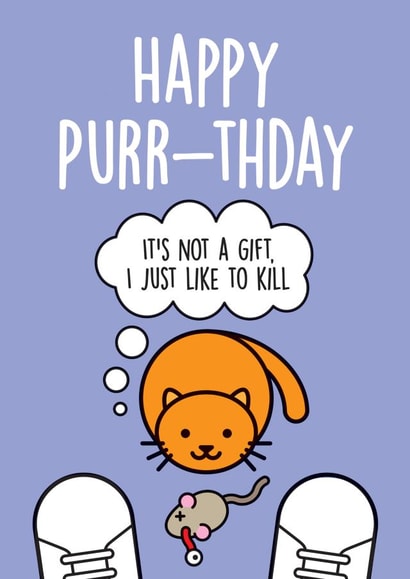 Cat Funny Birthday Card 8537 | thortful