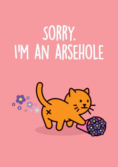 FUNNY ILLUSTRATION Sorry Card 8545 created by Thirty Mussels