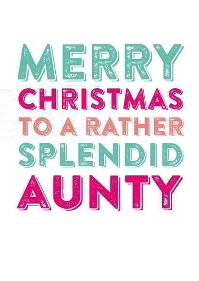 aunty Female Christmas Card 3535 created by Do You Punctuate?