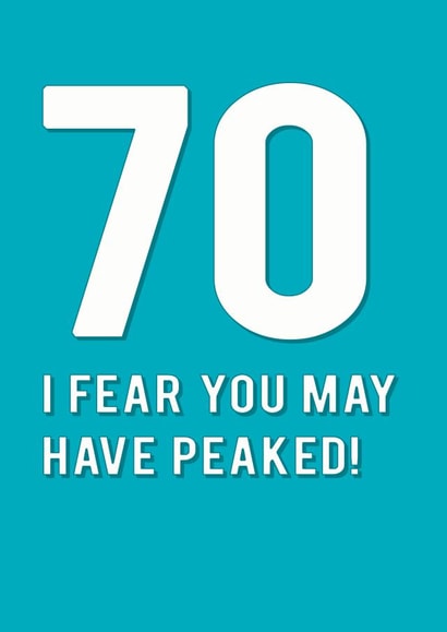 70 SEVENTY Birthday Card 6576 created by Redback Cards