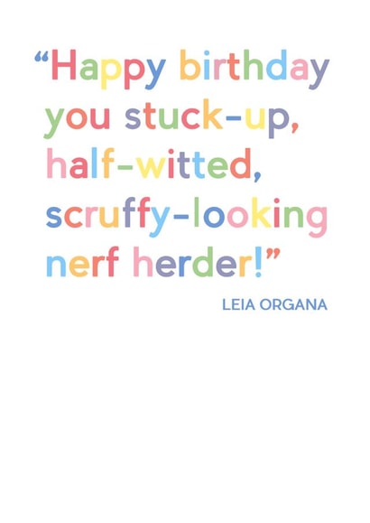 leia princess Birthday Card 29935 created by JosieOnTheRun