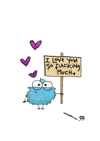 i love Card 33320 created by Sozzij Illustrations