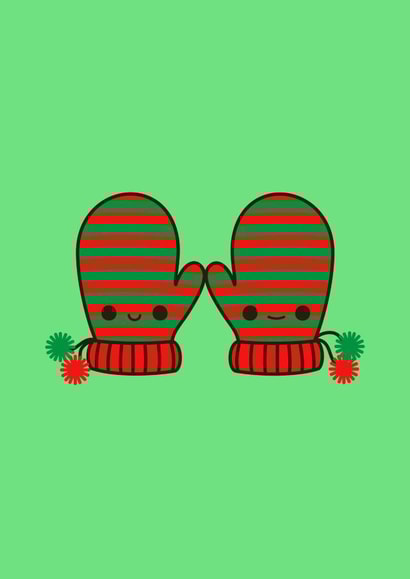 mitten Xmas Christmas Card 28211 created by peppermintpopuk