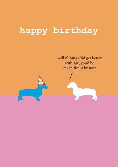dog dachshund Birthday Card 5375 created by Frankie Whistle