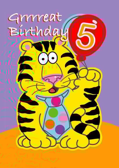 happy five Birthday Card 12107 created by Michael Walsh