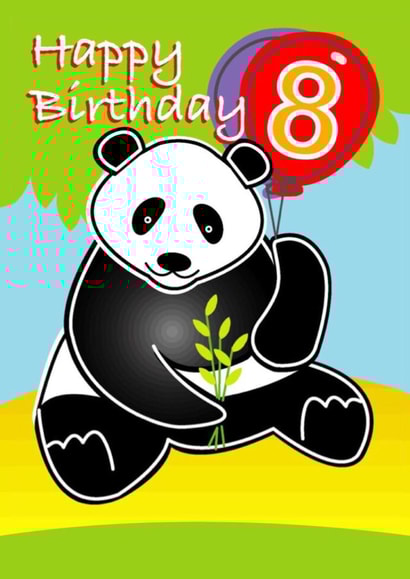 happy eight Birthday Card 12110 created by Michael Walsh