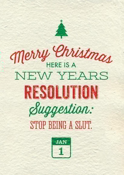 Adult Merry Christmas Card 34488 created by Brainbox Candy