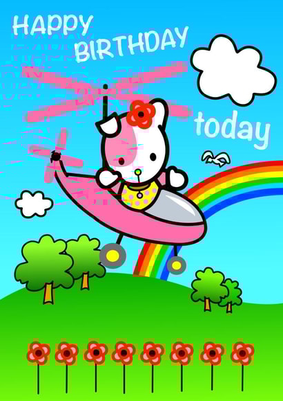 Happy poppy Birthday Card 34479 created by Michael Walsh