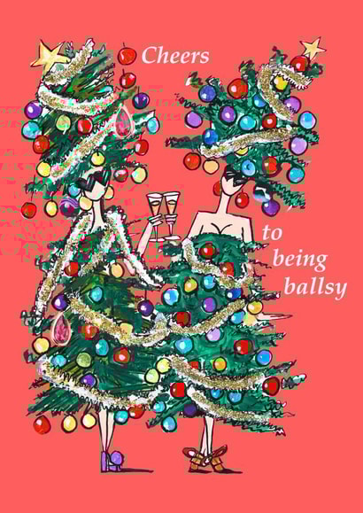 cheers ballsy Christmas Card 12086 created by Charlotte Posner