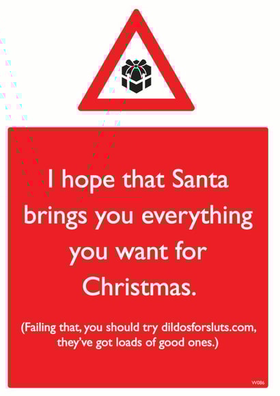 Rude Christmas Card - Dildoforsluts.com created by Brainbox Candy