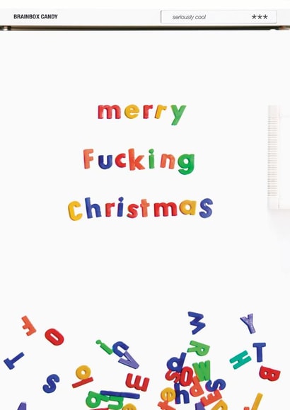 Merry fucking Christmas Card 34490 created by Brainbox Candy