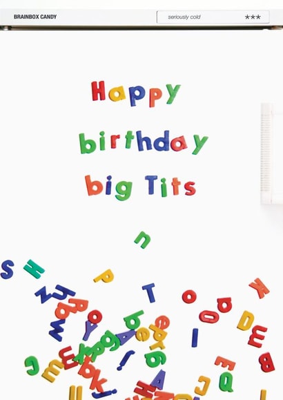 happy big Birthday Card 12127 created by Brainbox Candy