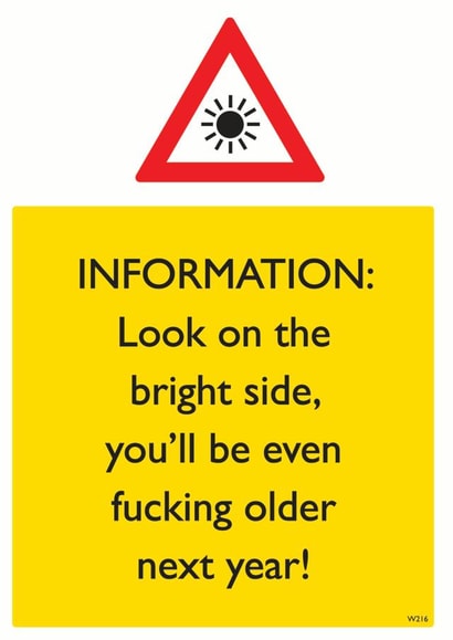 sign information Birthday Card 12131 created by Brainbox Candy