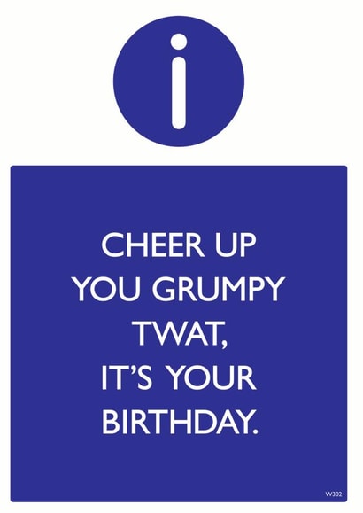 happy rude Birthday Card 12134 created by Brainbox Candy