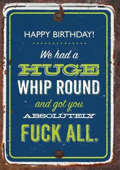 happy whip Birthday Card 12137 created by Brainbox Candy