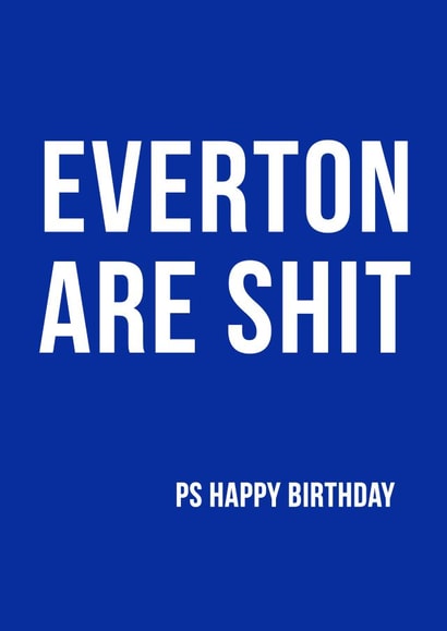 everton funny Birthday Card 11164 created by Offside Cards