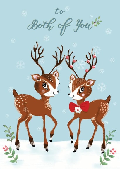 deer stepfather Christmas Card 34317 created by Michelle Grace