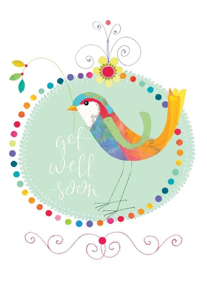 get well soon card - get well soon - bird - pretty and sentimental created by Kali Stileman