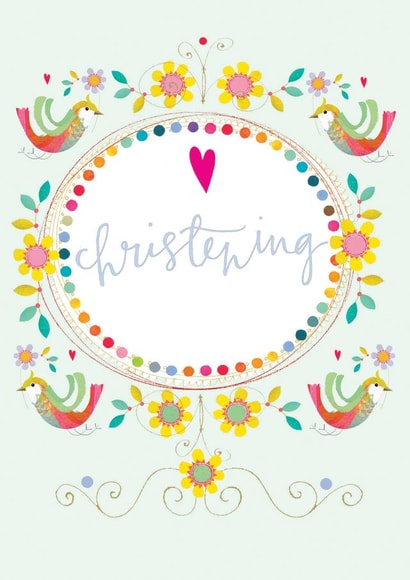 christening card - christening - congratulations - pretty and traditional created by Kali Stileman